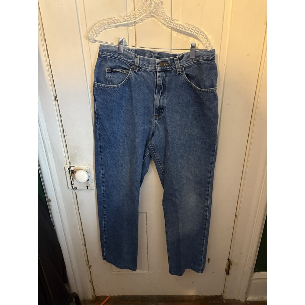 LEE Jeans Mens 30x28 Blue Denim Straight Fit Classic Casual Everyday